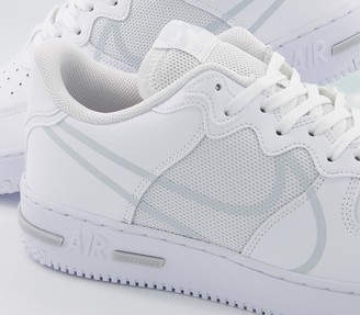 Nike Air Force 1 React Trainers White Pure Platinum