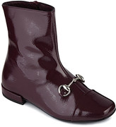 Thumbnail for your product : Gucci Patent leather horsebit detail boots