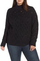 Thumbnail for your product : Vince Camuto Texture Stitch Mock Neck Sweater