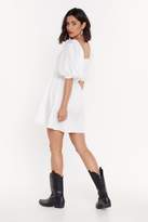 Thumbnail for your product : Nasty Gal Womens Square Neck Babydoll Mini Dress - white - 12