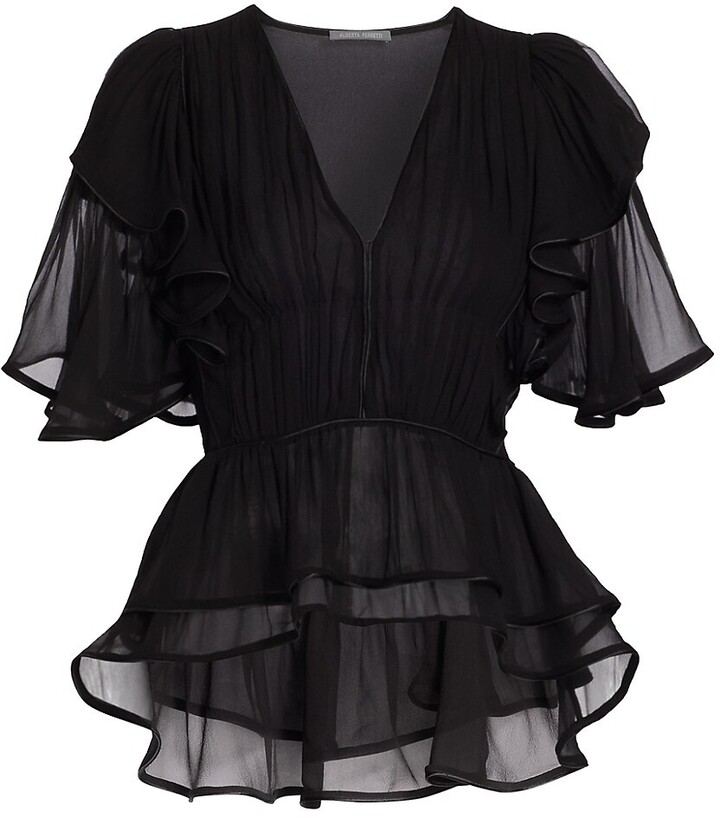 Pleated Chiffon Blouse | Shop the world's largest collection of 