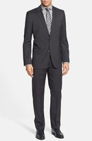 Thumbnail for your product : HUGO 'Amaro/Heise' Trim Fit Black Wool Suit