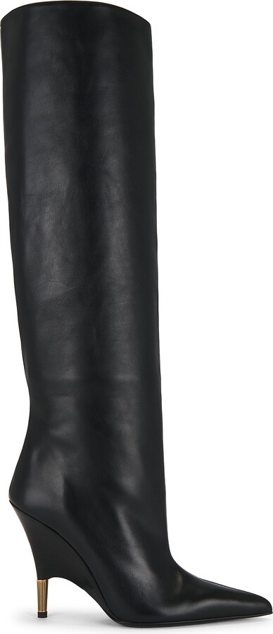 KHAITE Bella Knee High Boot in Black