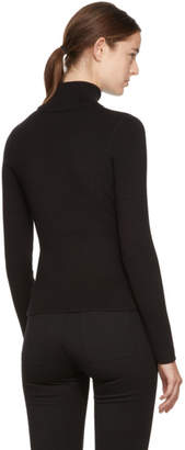 See by Chloe Black Logo Embroidered Turtleneck