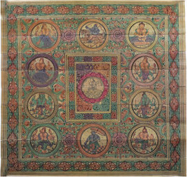 Astoria Grand Lord Krishna Playing Flute At Center With Lord Vishnu's Ten Incarnations