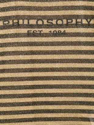 Philosophy Di Lorenzo Serafini Kids logo striped T-shirt
