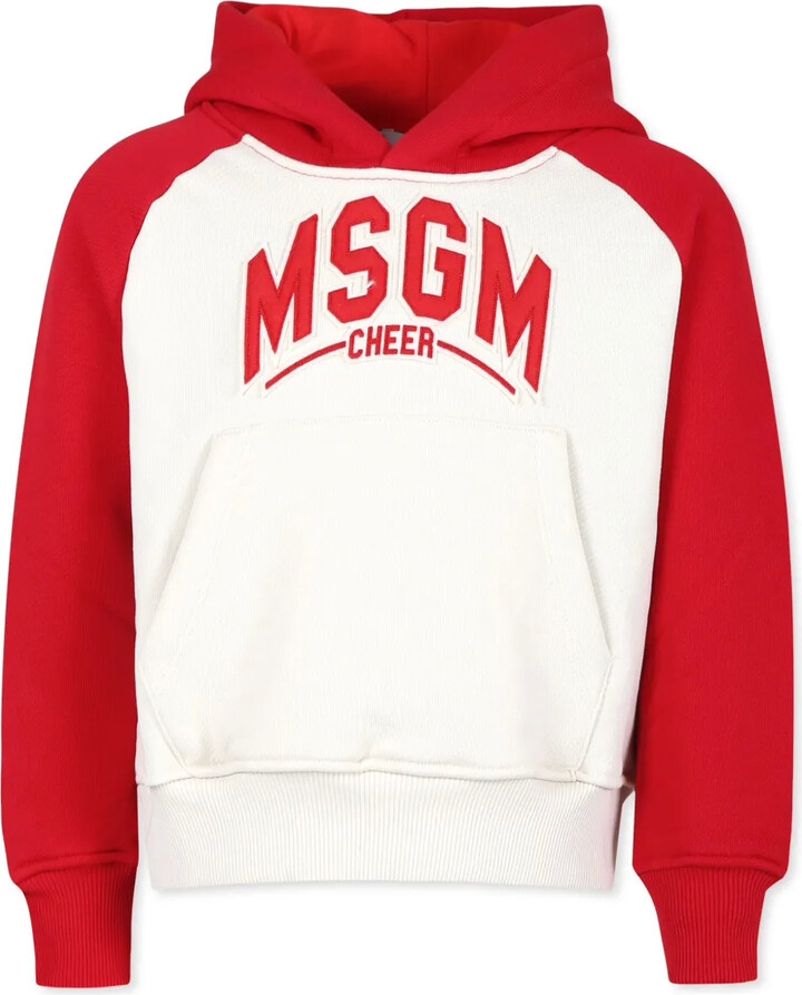 Msgm Kids Logo-Embroidered Hoodie
