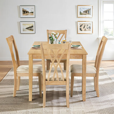 Latitude Run Modern Dining Table Set with 4 Chairs for Home & Kitchen