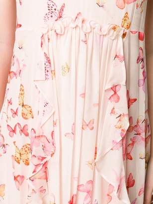 Twin-Set butterfly printed maxi dress