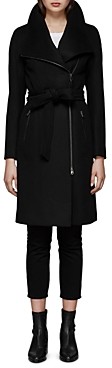 mackage nori belted wide lapel coat