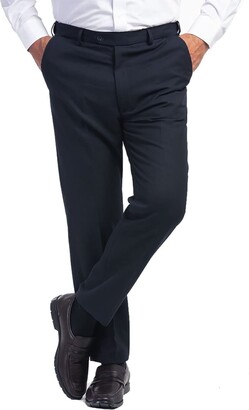 Trouser Master Mens Winter Warm & Cosy Thermal Black Trousers Elasticated  Waist Smart Formal Business Office Trousers Pants 32-60 - ShopStyle