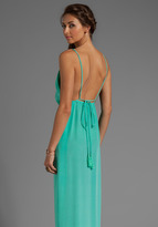 Thumbnail for your product : Indah River Silk Crepe Split Front Wrap Side Maxi Dress With Adjustable Tie Back