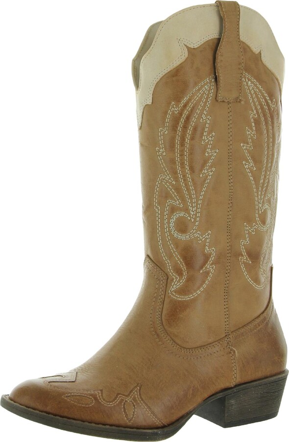 Coconuts by Matisse Cisco Womens Embroidered Almond Toe Cowboy, Western
