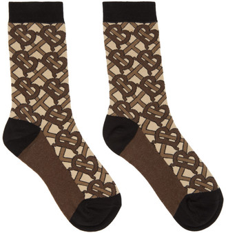 Burberry Brown Monogram Socks