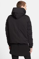 Thumbnail for your product : Rick Owens Hooded Goose Down Bomber Jacket with Genuine Shearling Lined Hood