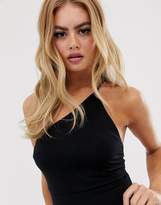 Thumbnail for your product : ASOS Design DESIGN going out one shoulder bodycon mini dress