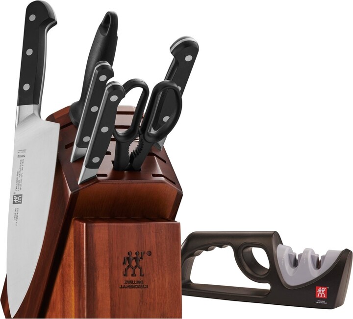 Henckels Razor-sharp Solution 16-pc Self-sharpening Knife Block Set -  Walnut, German Engineered Informed By 100+ Years Of Mastery : Target