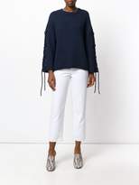 Thumbnail for your product : See by Chloe laced sleeve sweater