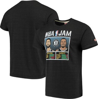 Men's Homage Devin Booker and Chris Paul Heathered Charcoal Phoenix Suns NBA Jam Tri-Blend T-Shirt