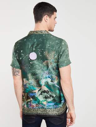 River Island Short Sleeve Paradise Print Shirt