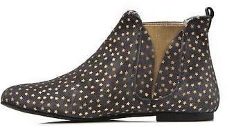 Ippon Vintage Women's Patch gold Rounded toe Ankle Boots in Blue