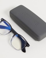 Thumbnail for your product : Spitfire Cut Twenty Four womens square blue light glasses in black