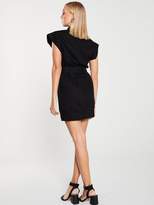 Thumbnail for your product : River Island Belted Denim Dress - Black