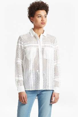 French Connection Summer Cage Lace Shirt