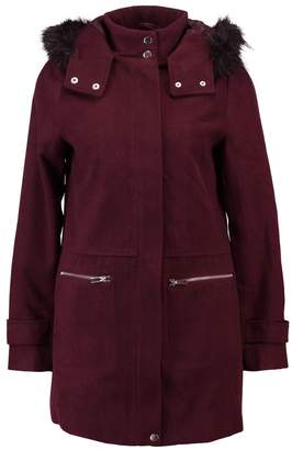 New Look DUFFLE Short coat burgundy