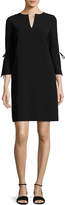 Thumbnail for your product : Lafayette 148 New York V-Neck Sleek Tech Cloth Dress, Black, Plus Size
