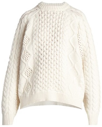 LOULOU STUDIO Ciprianu Cable Knit Wool & Cashmere Sweater