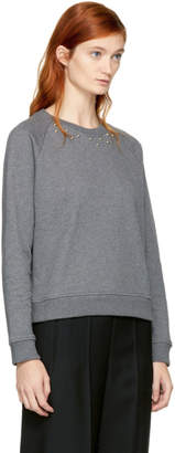 Carven Grey Studs Sweatshirt
