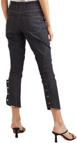 Thumbnail for your product : Rokh Cropped High-rise Straight-leg Jeans