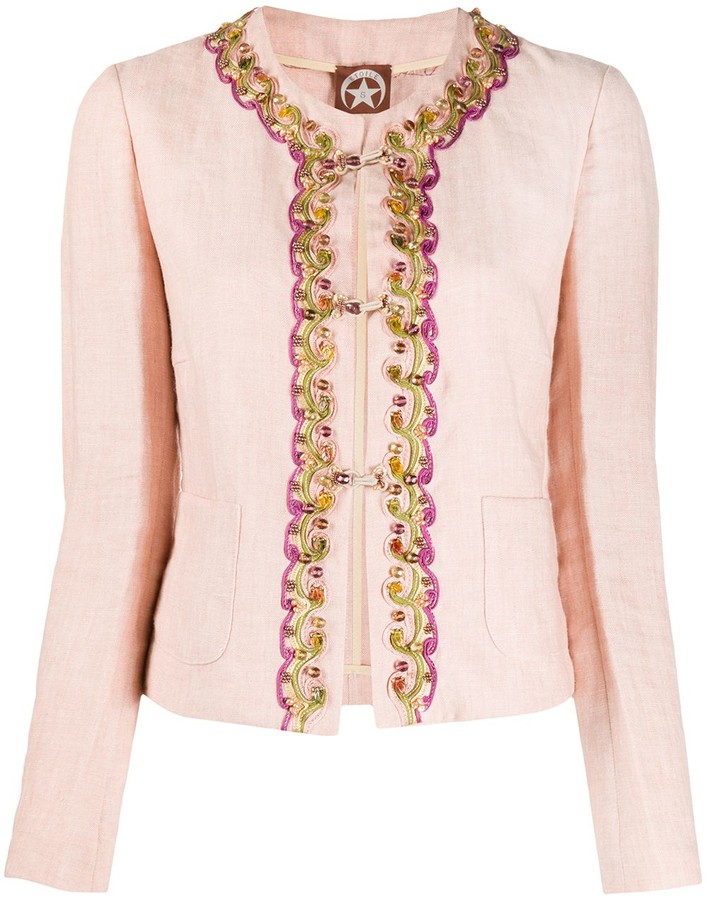 embroidered jacket with beads
