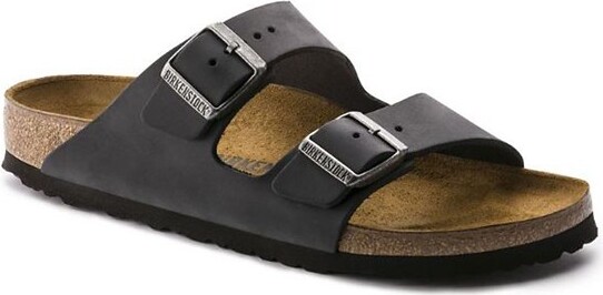 Adult BIRKENSTOCK Arizona Slide Sandals 36 Black Oiled Leather