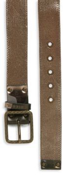 Diesel Bitape Leather-Trimmed Cotton Belt