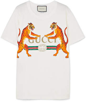 Gucci Oversized Printed Stretch-cotton Jersey T-shirt