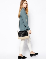 Thumbnail for your product : Ri2K Boscombe Leather Winter Ivory And Black Handbag