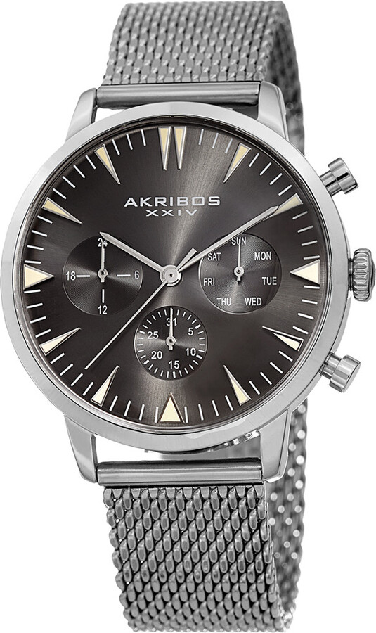 Akribos XXIV Men's Stainless Steel Watch