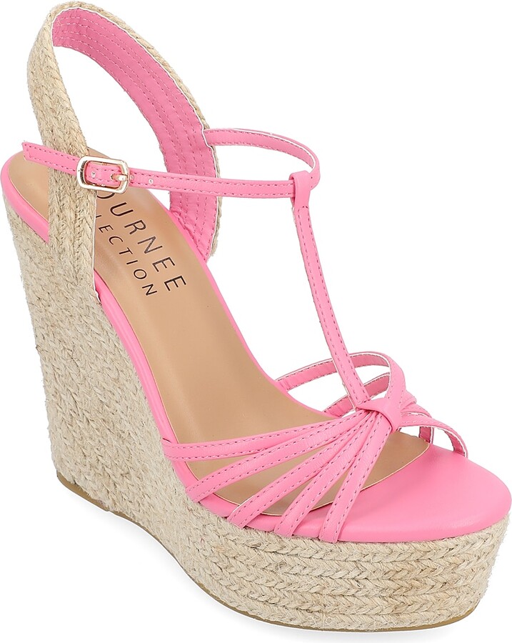 Journee Collection Women's Pink Wedges