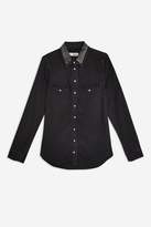 Thumbnail for your product : Topshop Studded Collar Denim Shirt