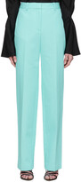 Thumbnail for your product : Victoria Beckham Blue High-Waisted Slim Leg Trousers
