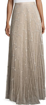 Thumbnail for your product : Alexis Teresa Metallic Plissé Maxi Skirt, Silver Blush
