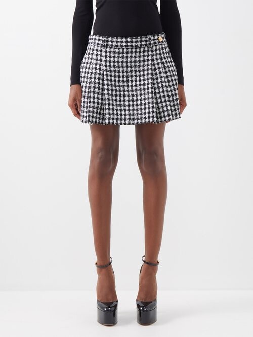 Black And White Checked Skirt | ShopStyle