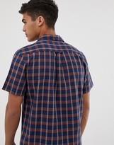 Thumbnail for your product : Farah Phantom short sleeve check shirt in navy
