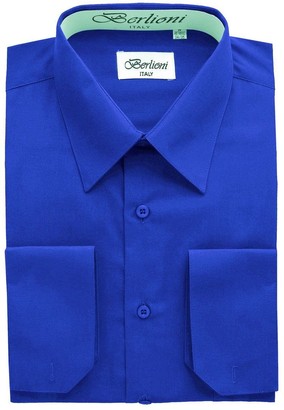 Berlioni BDSS-RYL-20-36-1 Men's Solid Dress Shirt 20" Neck x 36-37" Sleeve Royal