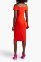 Thumbnail for your product : Badgley Mischka Off-the-shoulder twisted crepe dress