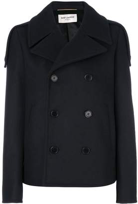 Saint Laurent cropped double breasted coat