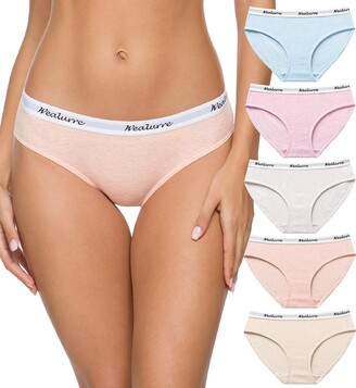 LEVAO Womens Cheeky Underwear Cotton Bikini Panties Half Back Coverage  Panty Breathable High Cut Plus Size Briefs Multipack