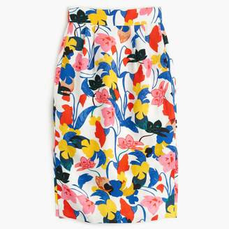 J.Crew Pintucked midi skirt in morning floral
